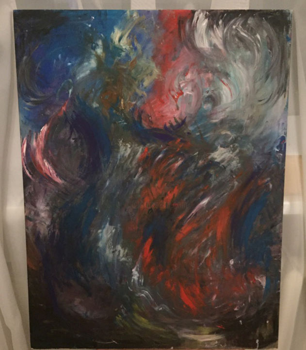 Картина под названием "Пространство" - Анастасия Филатова, Подлинное произведение искусства, Масло