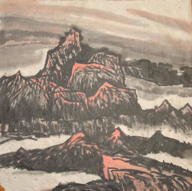 Peinture intitulée "中国山水画" par Wang Jian Xi Yi Zhu Gong Zuo Shi, Œuvre d'art originale, Huile