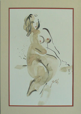 Painting titled "nude" by Rimart, Original Artwork, Oil