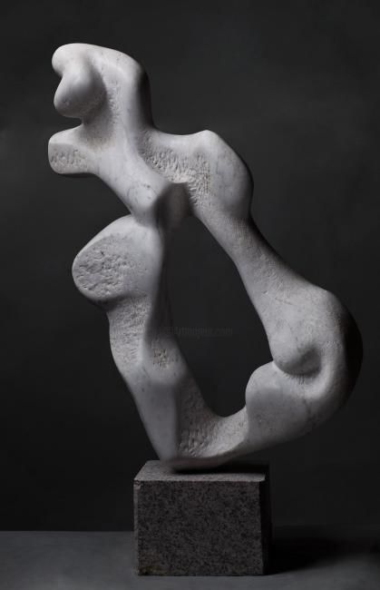 Sculpture intitulée ""Wind"" par Tanev, Œuvre d'art originale, Pierre