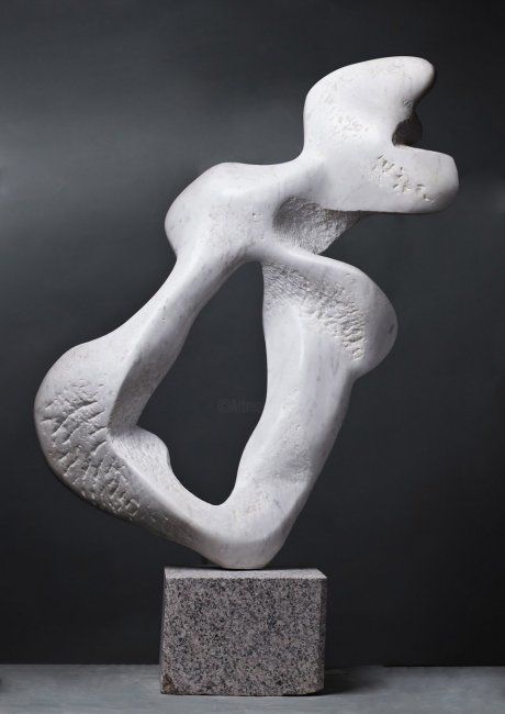 Sculpture intitulée ""Wind"" par Tanev, Œuvre d'art originale, Pierre