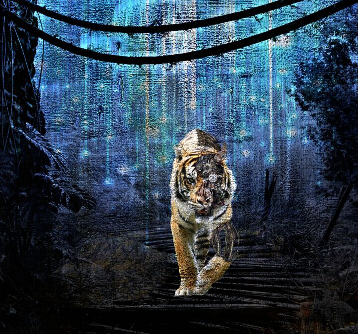Mechanical Tiger #1, Digital Arts by Michael Müller | Artmajeur
