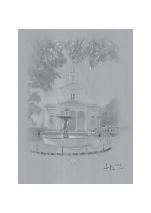 Drawing titled "Cathédral de St Den…" by Pol Soupe, Original Artwork, Pencil