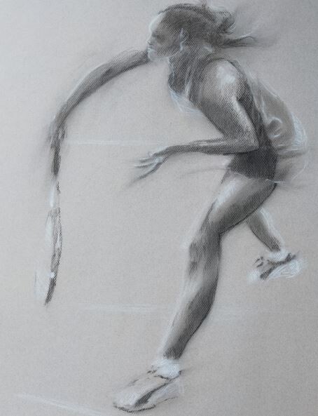 图画 标题为“Venus Williams” 由Pol Soupe, 原创艺术品, 铅笔