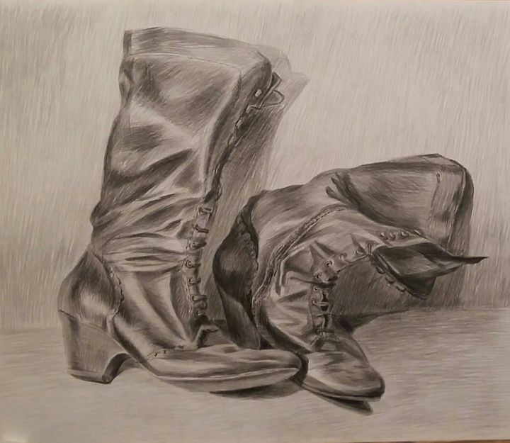 Painting titled "Наконец-то дома" by Наталия Качанова, Original Art, Pencil
