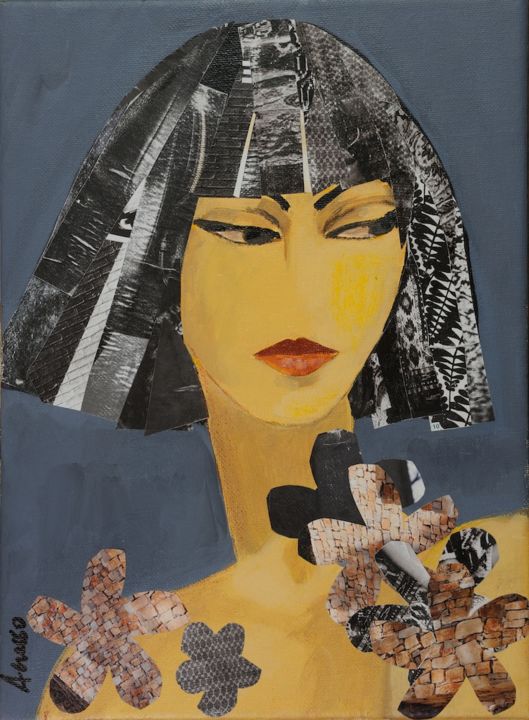 Peinture intitulée "Agata" par A Agrasso, Œuvre d'art originale, Acrylique