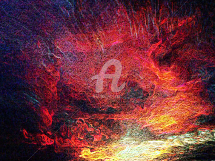 Peinture intitulée "Supernova" par A B Art, Œuvre d'art originale,