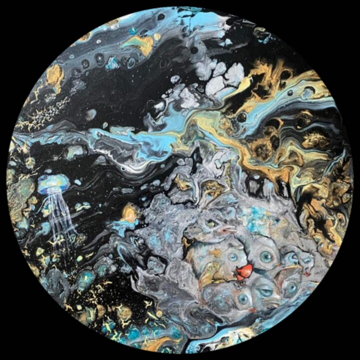 Pittura intitolato "Undersea world" da A. Caspian, Opera d'arte originale, Acrilico
