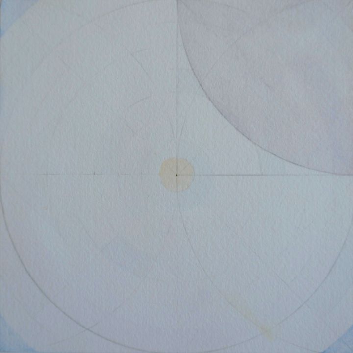 Картина под названием "Circle II" - Anna Jannack, Подлинное произведение искусства, Акварель