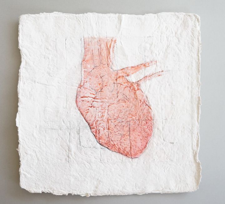 Картина под названием "Heart II" - Anna Jannack, Подлинное произведение искусства, Акрил