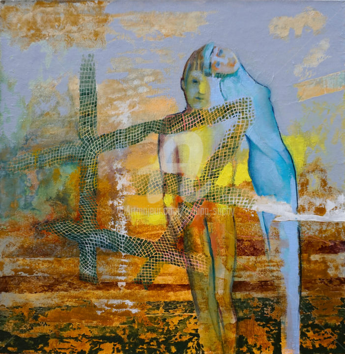 Painting titled "Surrealistyczny lip…" by Anna Lupa-Suchy, Original Art, Oil