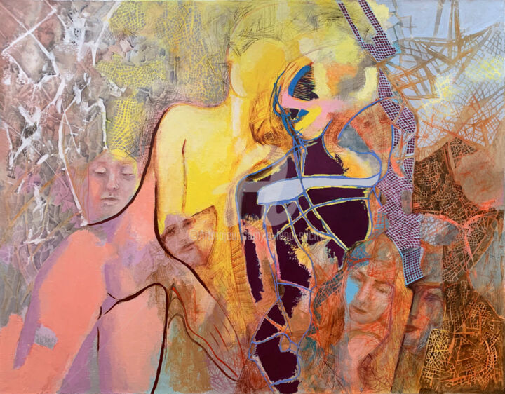 Malarstwo zatytułowany „Struktura uniesień” autorstwa Anna Lupa-Suchy, Oryginalna praca, Olej
