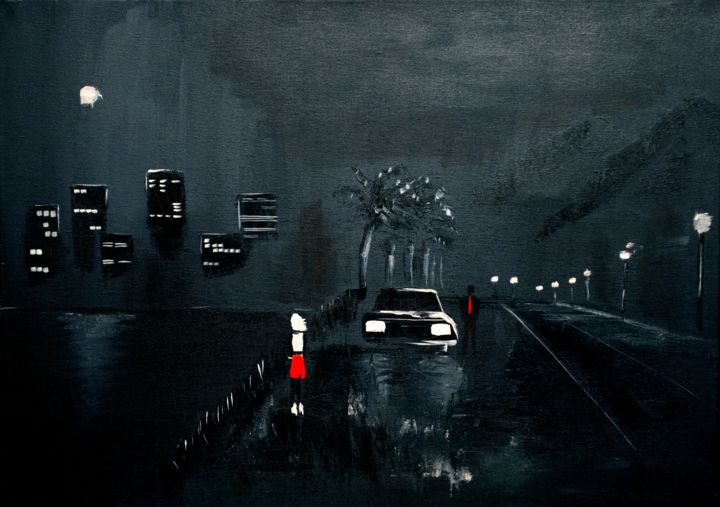 Pittura intitolato "Los Angeles" da Anto Monti, Opera d'arte originale, Olio