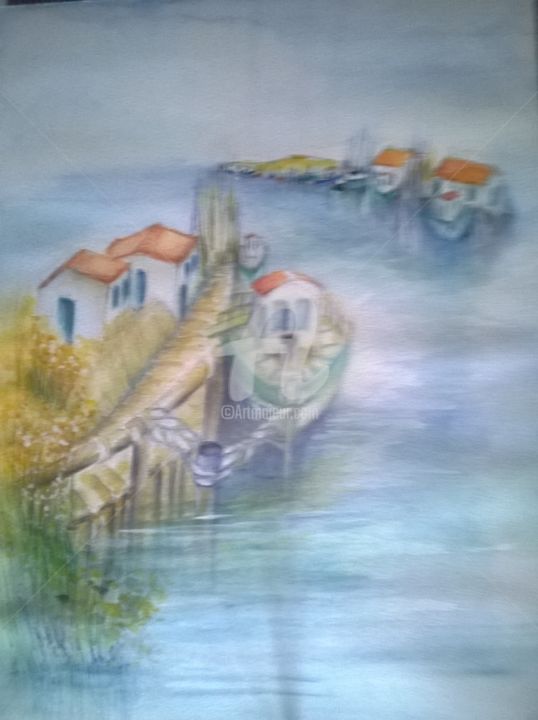 Painting titled "Ile d'Oleron Aquare…" by A.Mt.Vankerk Vankerk "Loulou", Original Artwork