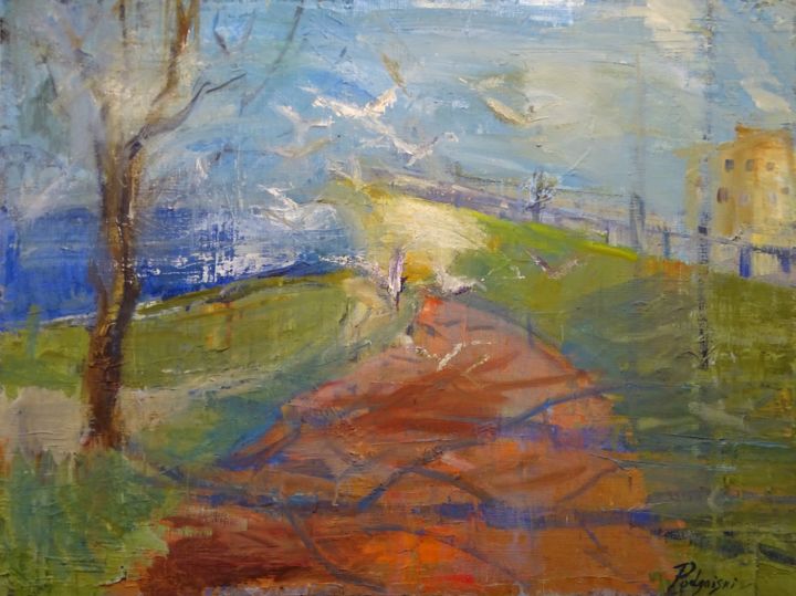 Painting titled "Summer Breeze" by Arnolds Podgaiskis, Original Artwork, Oil