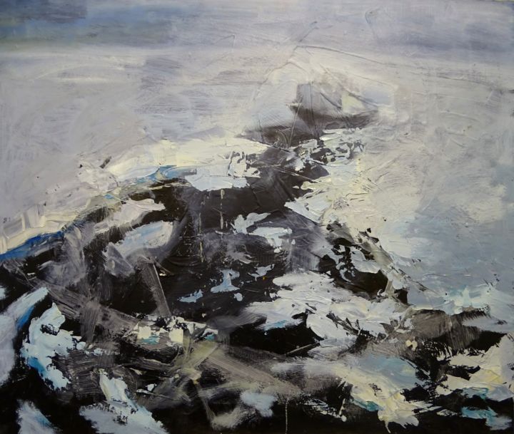 Painting titled "Icebreaker" by Arnolds Podgaiskis, Original Artwork, Acrylic
