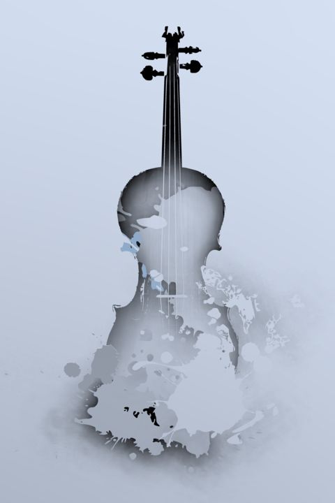 Arte digital titulada "soft violin" por Alberto Ruiz, Obra de arte original, Pintura Digital