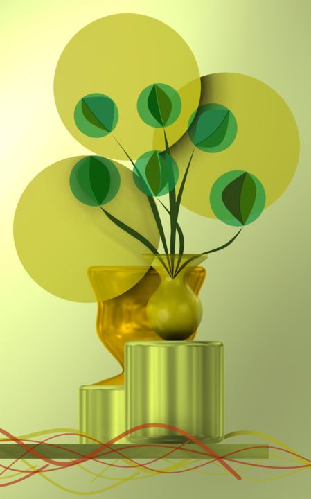 Arte digital titulada "Bouquet" por Alberto Ruiz, Obra de arte original, Pintura Digital