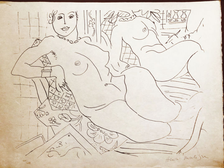Gravures & estampes intitulée "Henri Matisse - Mod…" par Anthony Shilton, Œuvre d'art originale, Lithographie