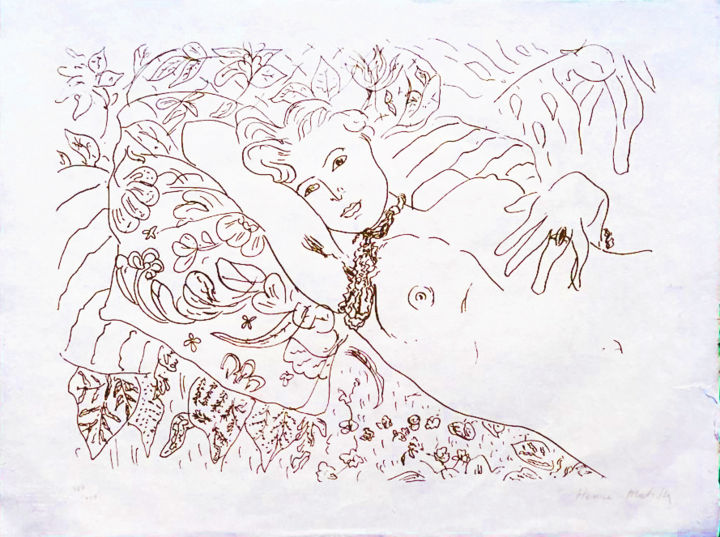 Estampas & grabados titulada "Henri Matisse - Mod…" por Anthony Shilton, Obra de arte original, Litografía