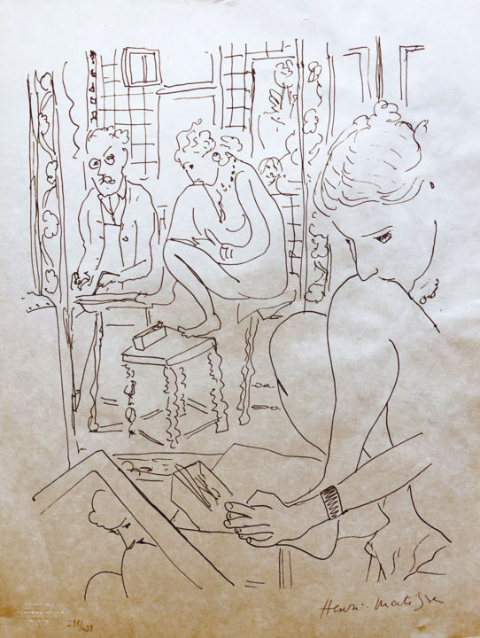 Impressões e gravuras intitulada "Henri Matisse - Mod…" por Anthony Shilton, Obras de arte originais, Litografia