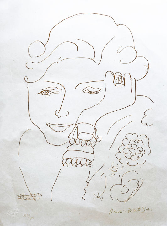 Incisioni, stampe intitolato "Henri Matisse - Pou…" da Anthony Shilton, Opera d'arte originale, Litografia