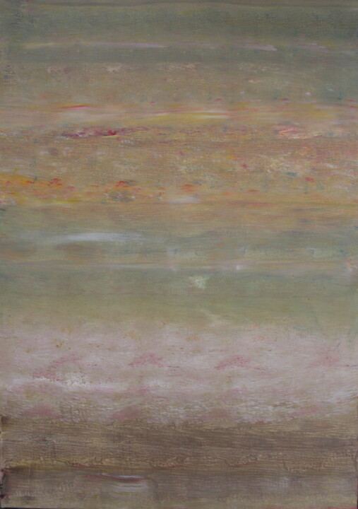 Peinture intitulée "Sunrise in the dese…" par A Wibaa, Œuvre d'art originale, Huile Monté sur Châssis en bois