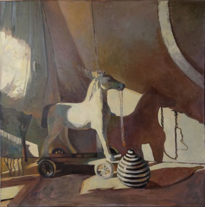 Pittura intitolato "Dada" da Anna Zavilenskaia, Opera d'arte originale, Olio