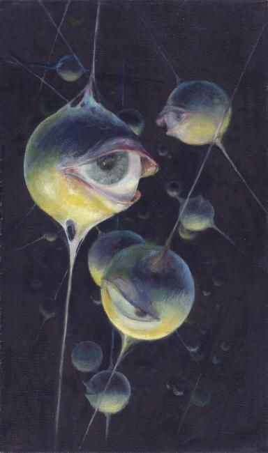 Картина под названием "Глаза / Eyes" - А. Домбровский, Подлинное произведение искусства