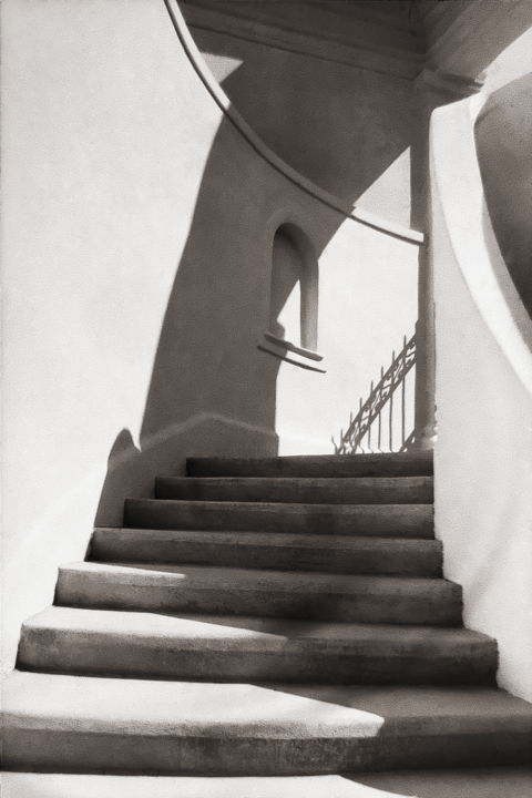Fotografia intitulada ""Staircase by the l…" por António Amaralgomes, Obras de arte originais, Fotografia de filme