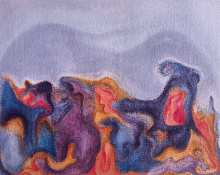 Painting titled "Hayvaan With The Ru…" by Aakash Mali, Original Artwork, Oil