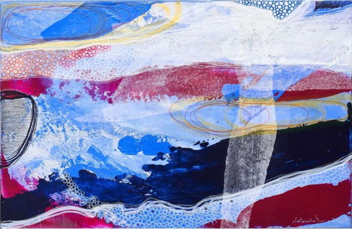 Painting titled "CVD diario #1" by Antonella Bosio, Original Artwork, Acrylic