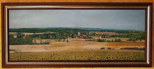 Pintura intitulada "panorama de Chevann…" por Aantz, Obras de arte originais