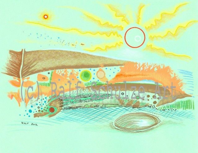 Malerei mit dem Titel "SunSonic" von Ralf Schulze, Original-Kunstwerk