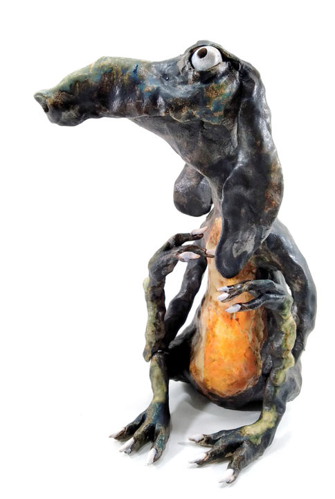 Sculpture titled "OSWALD VII" by Aare Freimann, Original Artwork, Ceramics