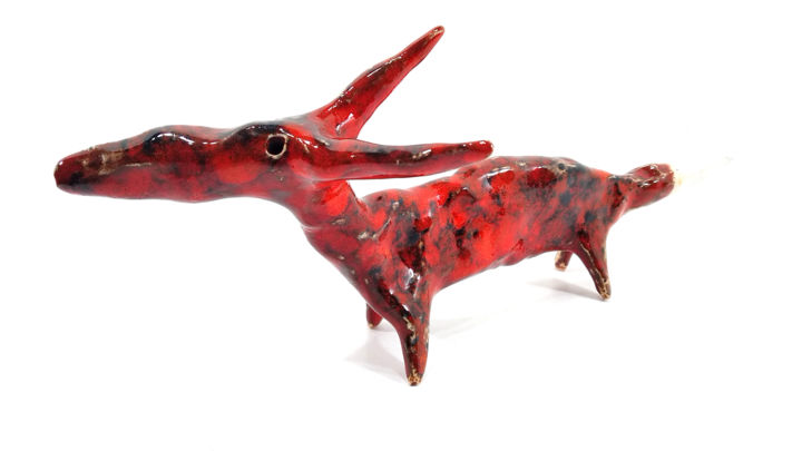 Sculpture intitulée "FOX XXVIII" par Aare Freimann, Œuvre d'art originale, Céramique