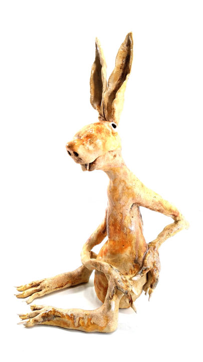 Sculpture titled "LUDVIG XIII" by Aare Freimann, Original Artwork, Ceramics