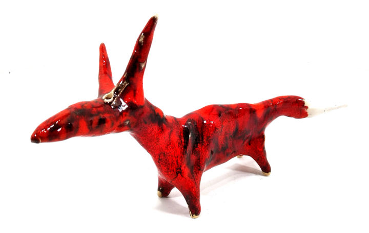 Sculpture titled "FOX XXXII" by Aare Freimann, Original Artwork, Ceramics
