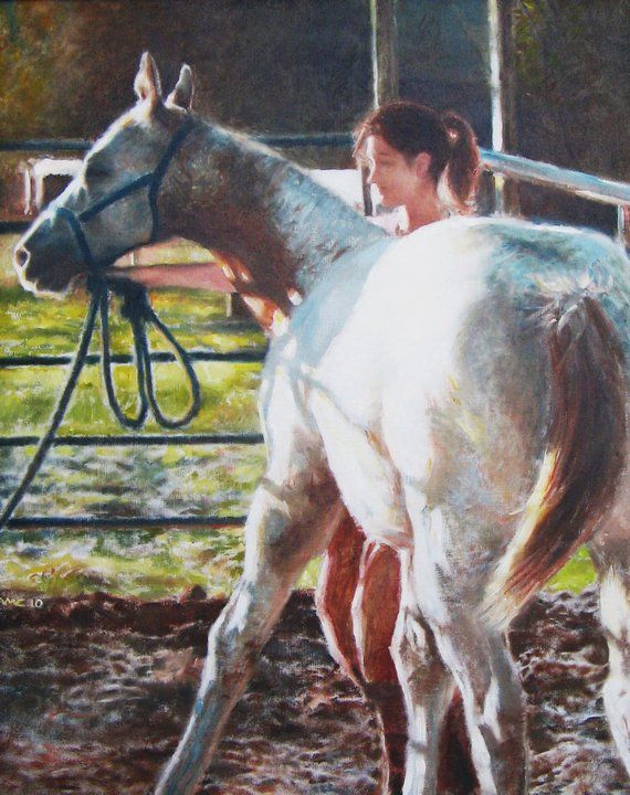 Painting titled "Before the ride" by Aaron Corbitt Artist, Original Artwork