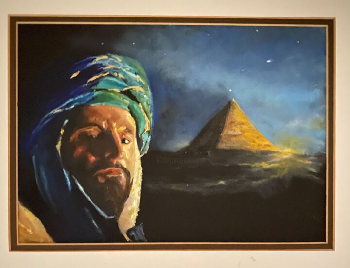 Painting titled "Sheik" by Larry Aarons, Original Art, Oil