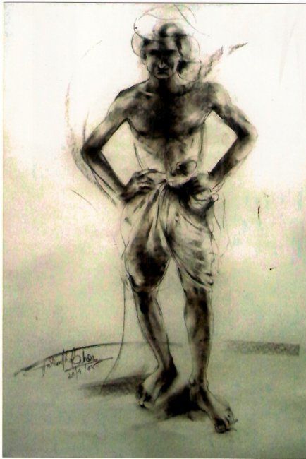 图画 标题为“man poses with turb…” 由Aaron Thokchom, 原创艺术品