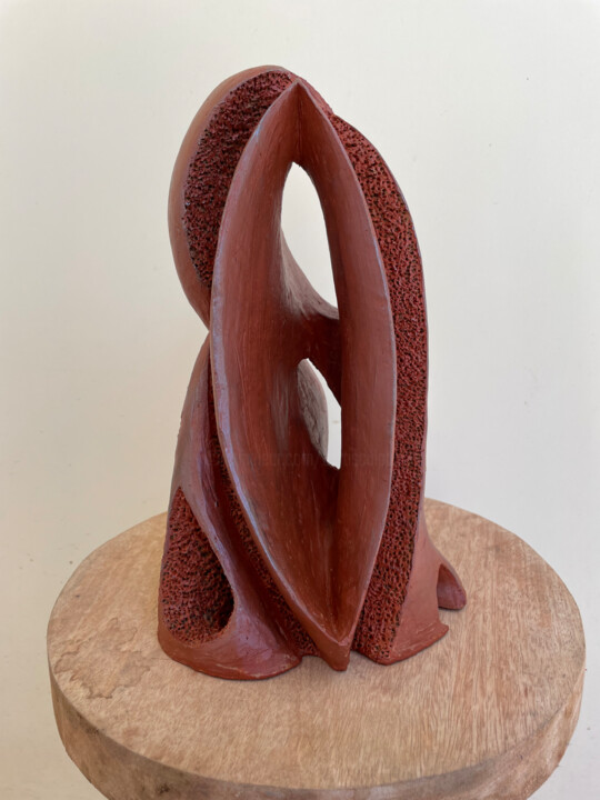 Sculpture titled "Wave of Balance" by Aarti Gupta Bhadauria, Original Artwork, Terra cotta