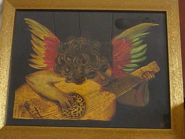 Картина под названием "Liitle Golden Angel" - Aarti Kataria, Подлинное произведение искусства, Масло