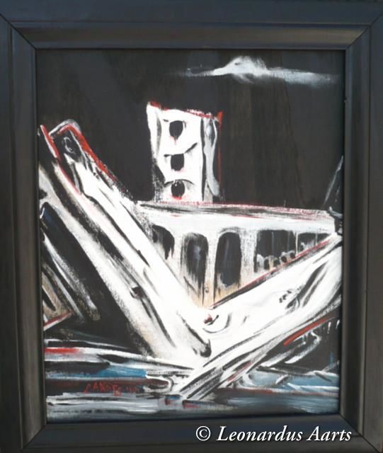 Painting titled "Dancer on the Viadu…" by Leon Aarts, Original Art,
