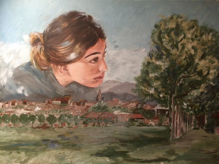 Painting titled "Les Racines" by Leila Zarif, Original Artwork, Acrylic