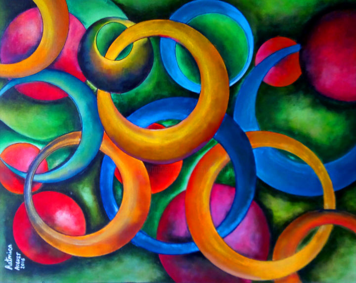 Pintura titulada "Intertwined Bonds" por Aatmica Ojha, Obra de arte original, Acrílico