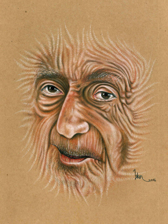 "Old man" başlıklı Resim Askin Ayrancioglu tarafından, Orijinal sanat, Pastel