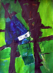 Painting titled "danger 3" by Abanati, Original Artwork