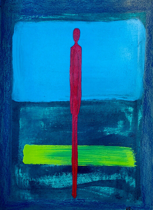 Malerei mit dem Titel "red passion" von Abba, Original-Kunstwerk, Acryl