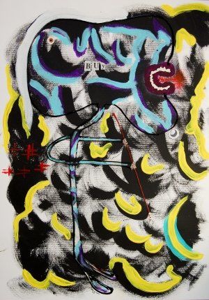 shopping mall - Painting, 70x50 cm ©2012 by ABBA -
Contemporary painting, shopping mall mixed media on paper cm 70 x 50 2012